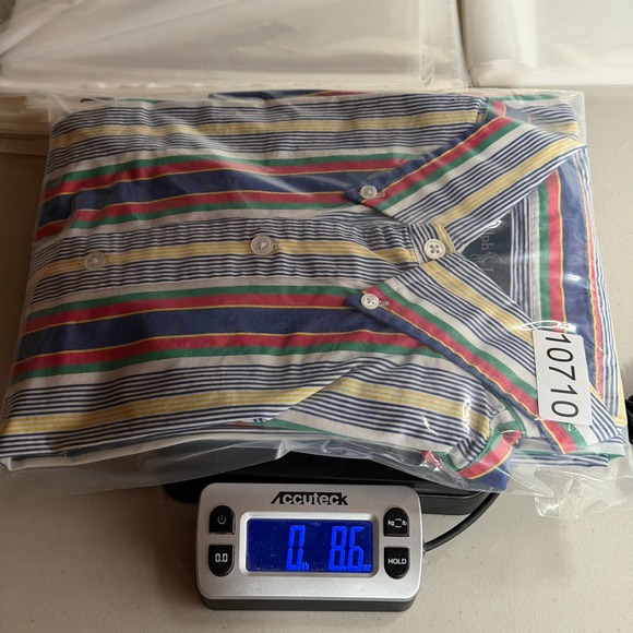 Polo Ralph Lauren Blake Mens Large Multi Color Striped Cotton Button Down Shirt - Picture 11 of 11